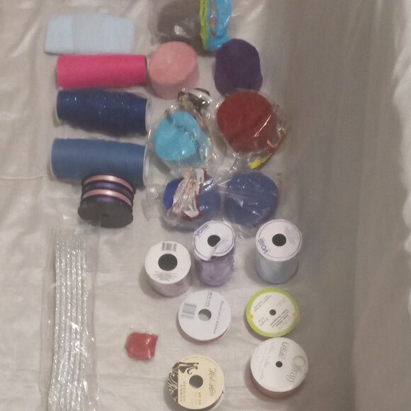 Various decorative ribbons some new open but not used and used - Picture 2 of 5